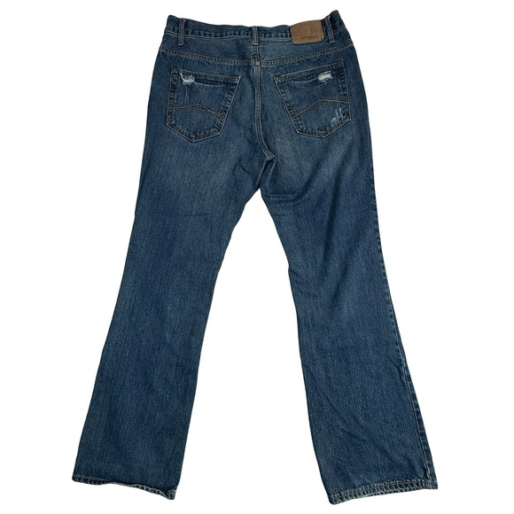 Aeropostale Distressed‎ Bootcut Jeans Mens 32x32 Medium Wash Denim - Picture 4 of 7
